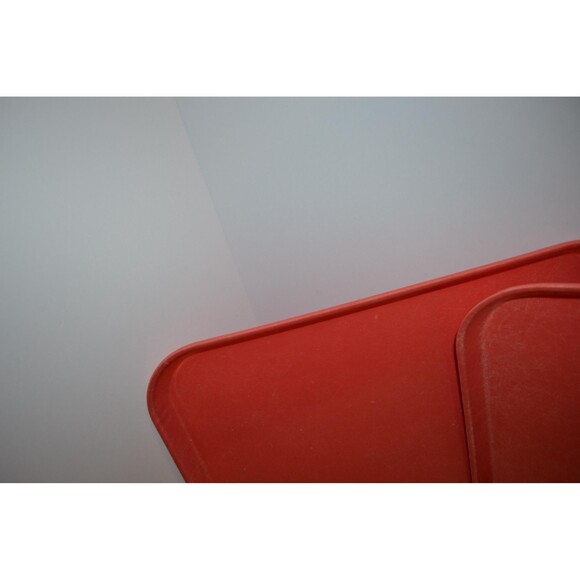 Vintage Trays 1950s Orange School Camp Restaurant Serving Fiberglass - Picture 4 of 6